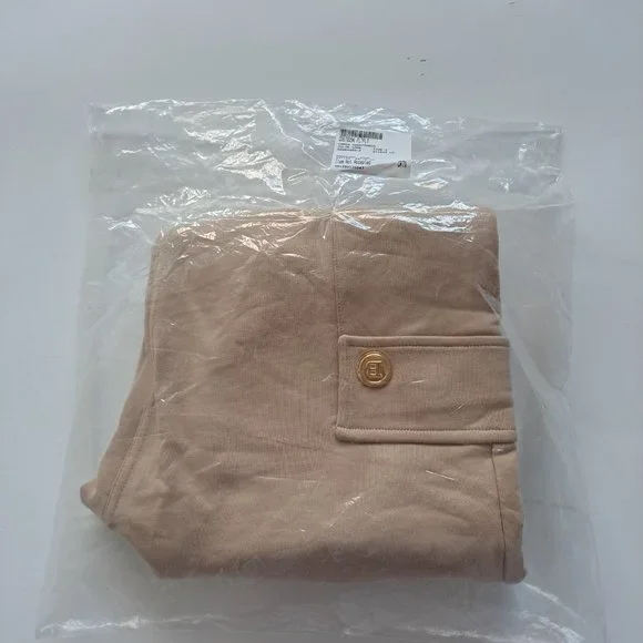 NEW BALMAIN Cargo Sweatpants Tan Sand Color Size S